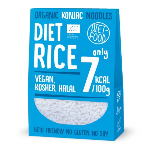 Ekologiški ryžiai Konjac Shirataki makaronams Diet food, 385 g